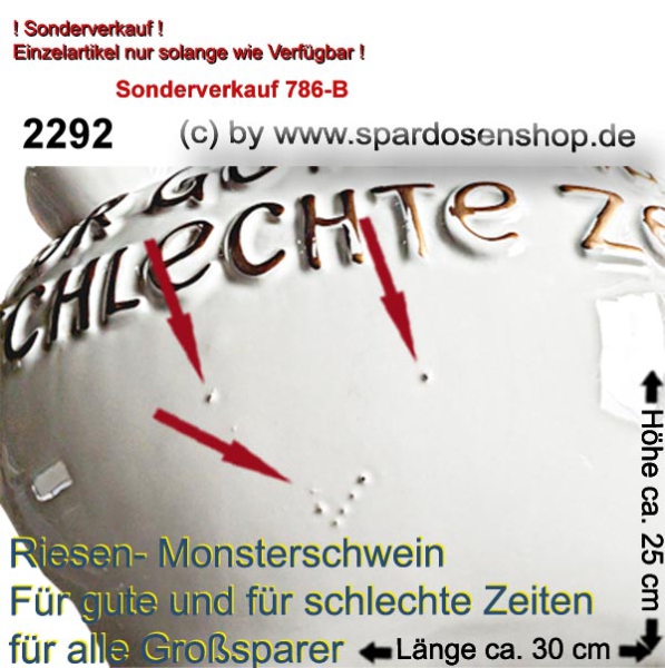 Monster Sparschwein Für gute und für schlechte Zeitent – Sonderverkauf 786-B cc